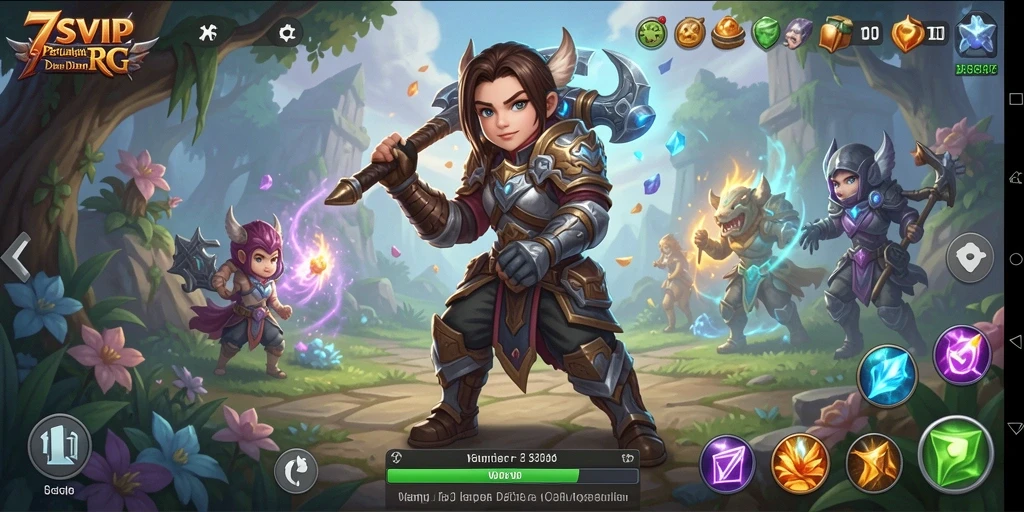 Gameplay mendebarkan di dunia petualangan RPG 7SVIP.