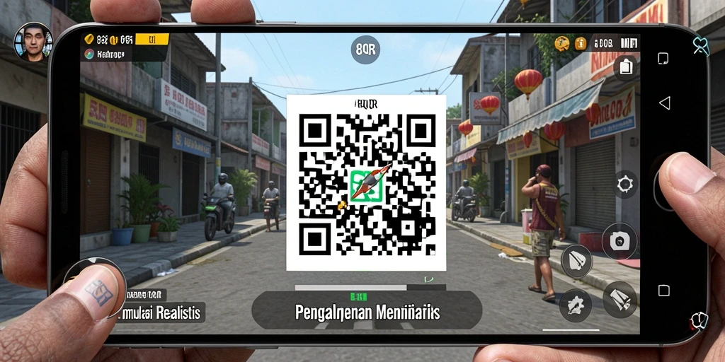 Tangkapan layar menunjukkan gameplay seru di dalam 8QR.