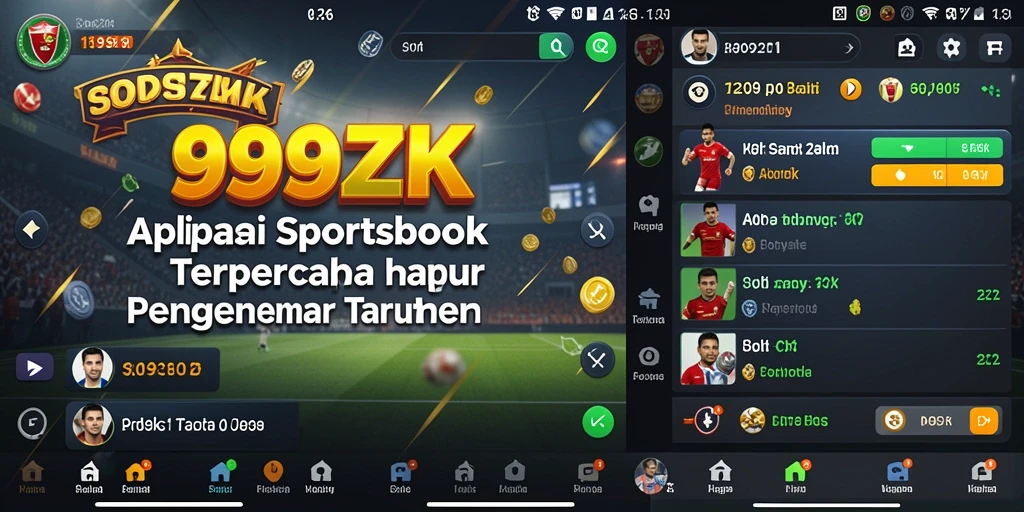 Tampilan gameplay 999ZK dengan berbagai pilihan taruhan olahraga.