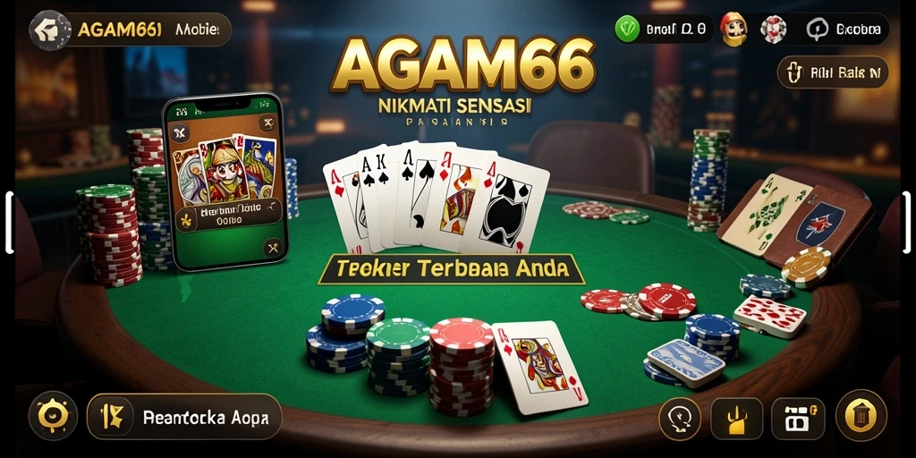 Tangkapan layar gameplay AGAM66 menampilkan suasana poker yang mendebarkan.
