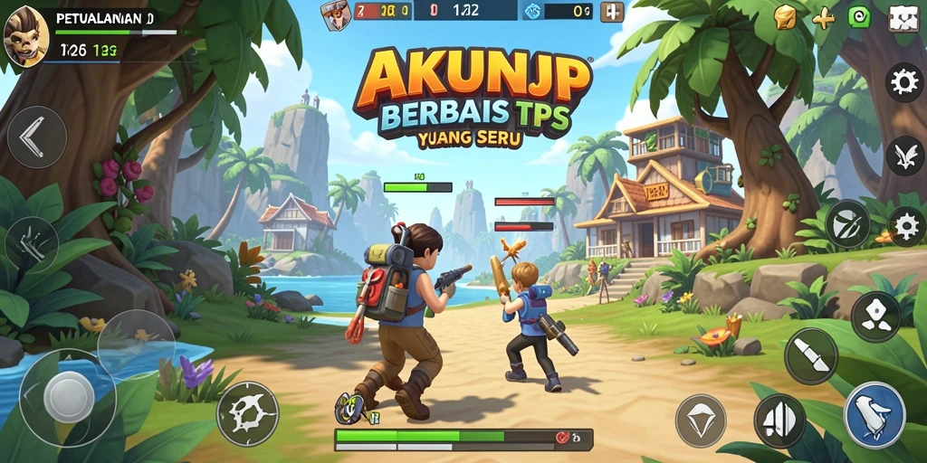 Tampilan gameplay AKUNJP yang mendebarkan dan penuh aksi.