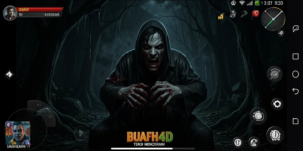 Tampilan gameplay yang menegangkan dan mencekam dari BUAH4D.