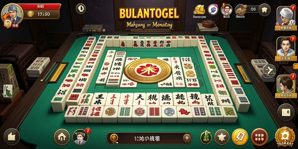 Tampilan permainan Mahjong yang menarik dan penuh warna.