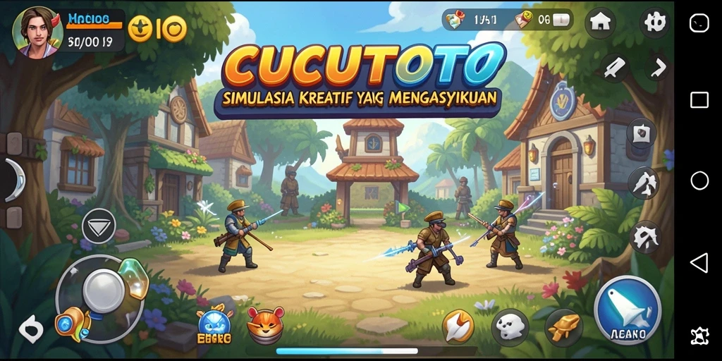 Tampilan gameplay <strong>CUCUTOTO</strong> yang penuh imajinasi dan kreativitas.