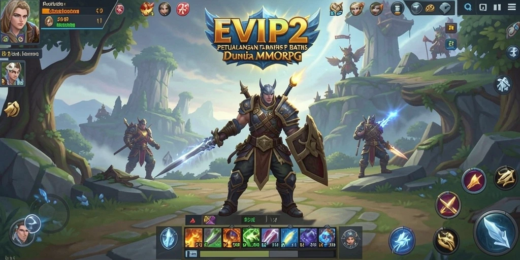Gambaran gameplay seru di EVIP2 dengan pertempuran epik dan petualangan mendebarkan.