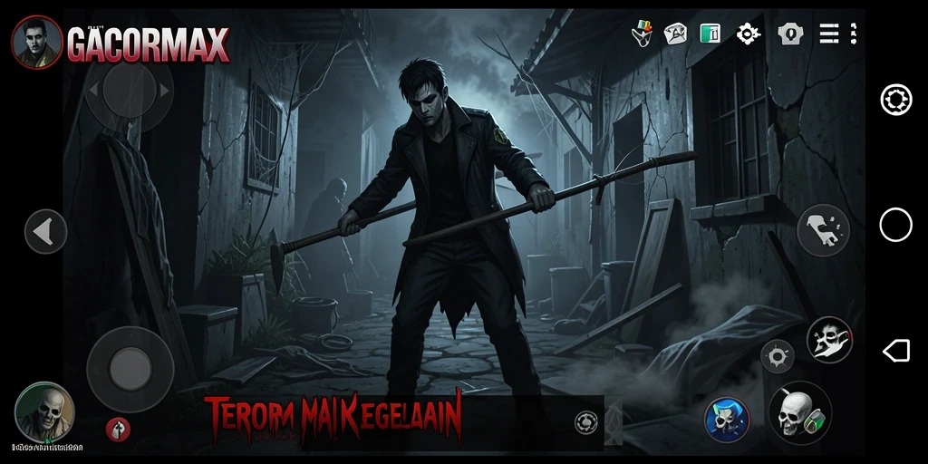 Gameplay GACORMAX yang menegangkan dalam suasana kegelapan.