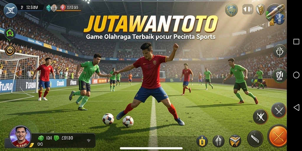 Gameplay seru JUTAWANTOTO menampilkan pertandingan olahraga yang mendebarkan.