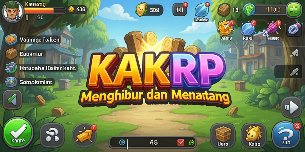 Tampilan gameplay yang menarik dari KAKRP, menghadirkan kesenangan bermain Idle.
