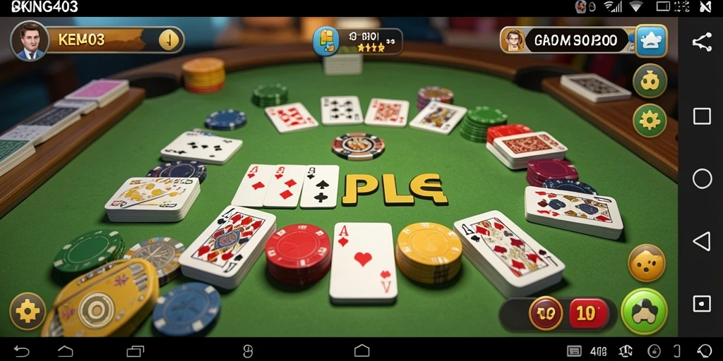 Tampilan gameplay menarik dari KING403 saat bermain Gaple.