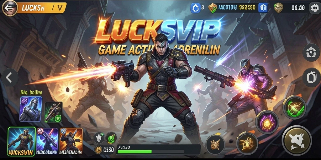 Gameplay intens LUCKSVIP menunjukkan pertarungan mendebarkan.