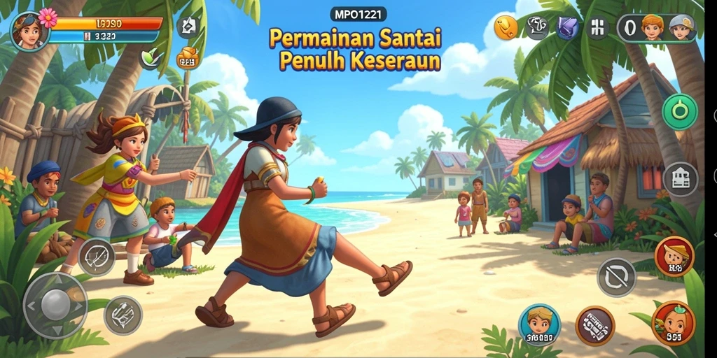 Screenshot gameplay MPO1221 dengan grafis cerah dan tantangan menarik.