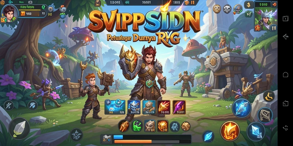 Screenshot gameplay SVIPSIDN menampilkan pertarungan seru antar karakter.