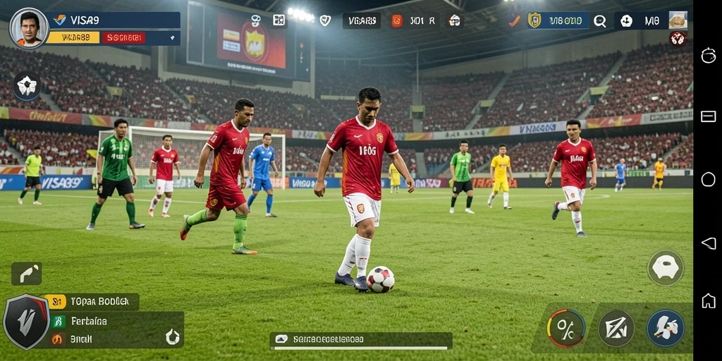 Gameplay seru dalam <strong>VISA89</strong> dengan tim sepak bola favorit.