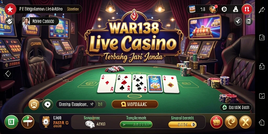 Tampilan menarik saat bermain Live Casino di WAR138.